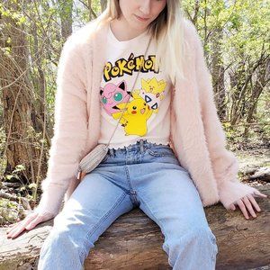 Fluffy Pink Cardigan